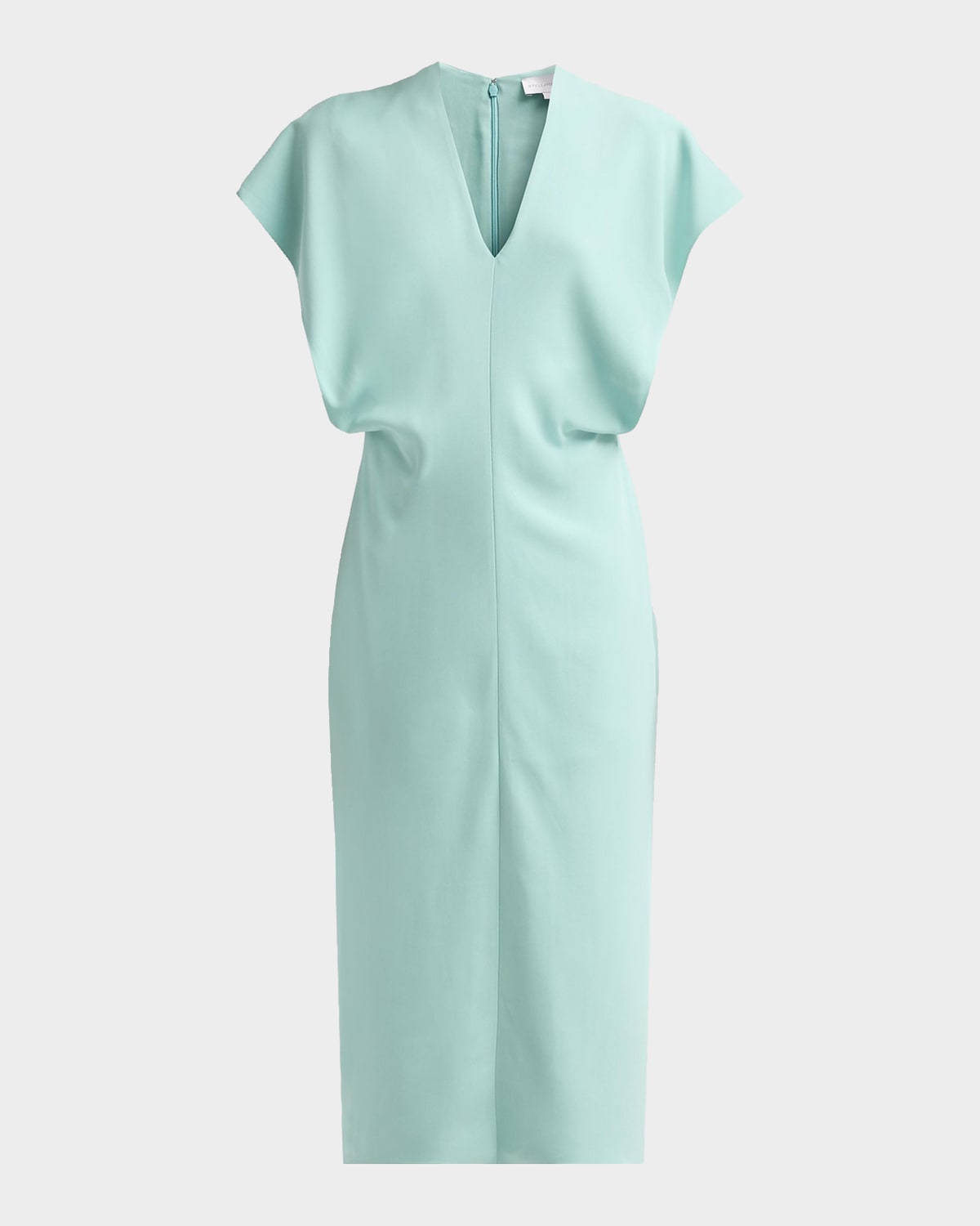 Stella McCartney V-Neck Blouson Midi Dress