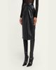 Stella McCartney Vegan Leather Gathered Midi Pencil Skirt - 4