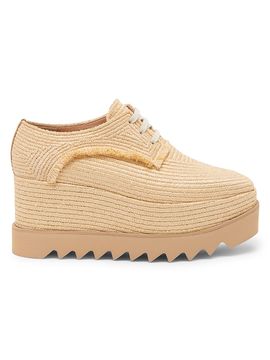 Stella McCartney Women's 80MM Elyse Woven Raffia Platform Sneakers