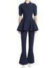 Stella McCartney Women's Compact Knit Peplum-Cuff Trousers - 3