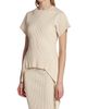 Stella McCartney Women's Draped Rib-Knit Cotton T-Shirt - 4
