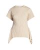 Stella McCartney Women's Draped Rib-Knit Cotton T-Shirt - 7
