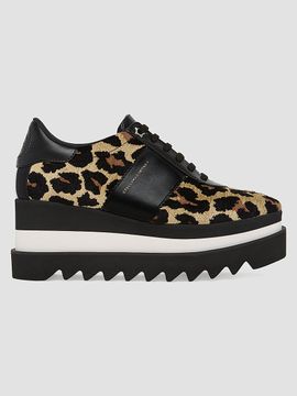 Stella McCartney Women's Elyse Shaggy-Deer Wedge Sneakers