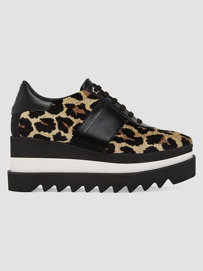 Stella McCartney Women's Elyse Shaggy-Deer Wedge Sneakers