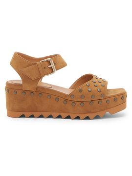 Stella McCartney Women's Elyse Studded Faux-Suede Platform Sandals