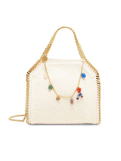 Stella McCartney Women's Falabella Mini Charm-Embellished Top Handle Bag