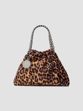 Stella McCartney Women's Falabella Mini Leopard-Print 3-Chain Shoulder Bag