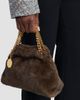 Stella McCartney Women's Falabella Soft Faux-Fur Chain Clutch - 6