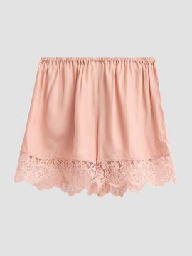 Stella McCartney Women's Lace-Trim Silk Shorts