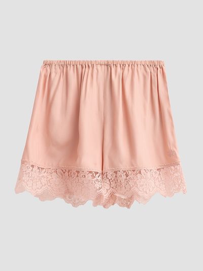 Stella McCartney Women's Lace-Trim Silk Shorts
