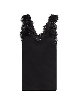 Stella McCartney Women's Lace-Trimmed Satin Top