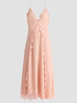 Stella McCartney Women's Lace-Trimmed Silk Cami Dress