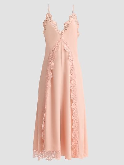 Stella McCartney Women's Lace-Trimmed Silk Cami Dress