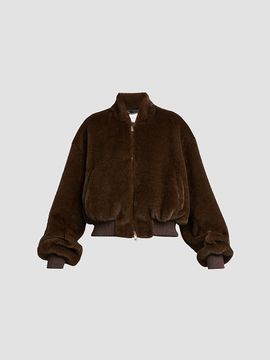 Stella McCartney Women's Plush Faux-Fur Bomber Jacket