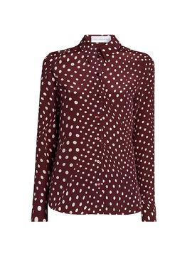 Stella McCartney Women's Polka Dot Print Silk Shirt