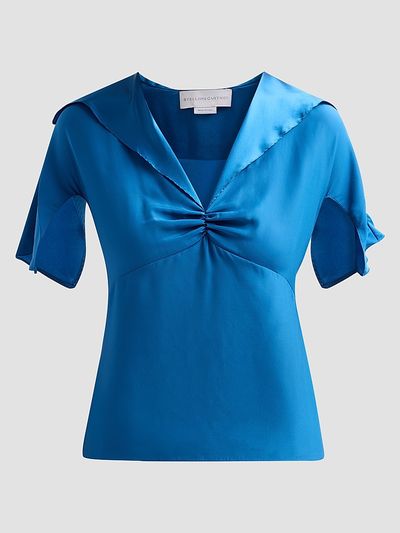 Stella McCartney Women's Sailor Collar Silk Top