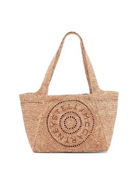 Stella McCartney Women's Salt & Pepper Crocheted Raffia Tote Bag