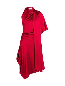 Stella McCartney Women's Satin Asymmetric Scarf Midi-Dress