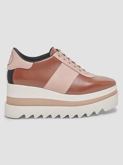 Stella McCartney Women's Sneak-Elyse Faux-Leather Platform Sneakers