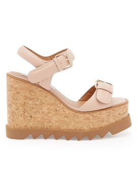 Stella McCartney Women's Sneakelyse 120MM Buckle Wedge Sandals