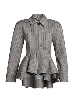 Stella McCartney Women's Striped Wool Peplum Jacket