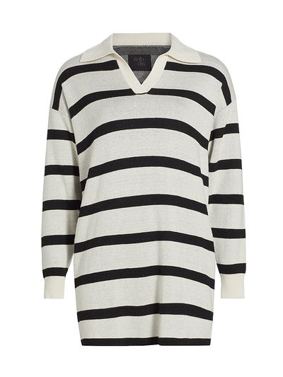 Stellae Dux Women's Birdseye Striped Polo Dress