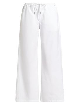 Stellae Dux Women's Cotton Drawstring Straight-Leg Pants