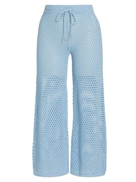 Stellae Dux Women's Crocheted Wide-Leg Pants