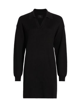 Stellae Dux Women's Knit Johnny-Collar Minidress