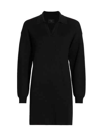 Stellae Dux Women's Knit Johnny-Collar Minidress