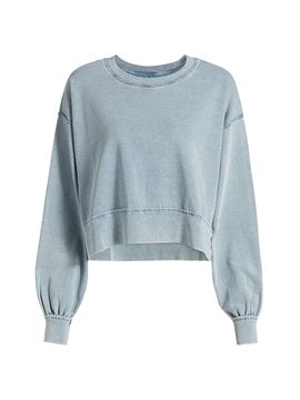 Stellae Dux Women's Stretch Cotton-Blend Long-Sleeve Top