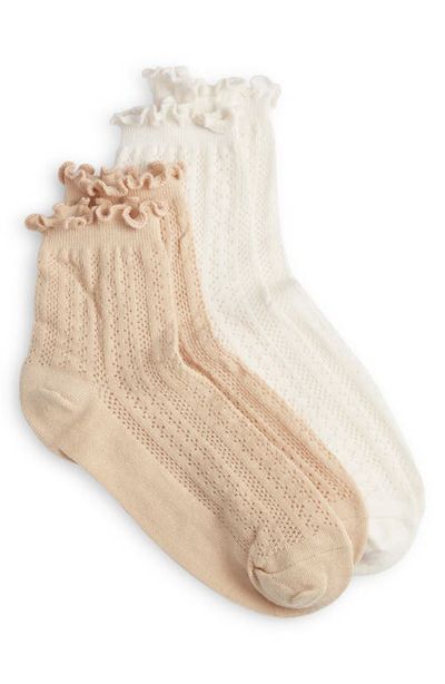Stems Stems Assorted 2-Pack Pointelle Stripe Socks