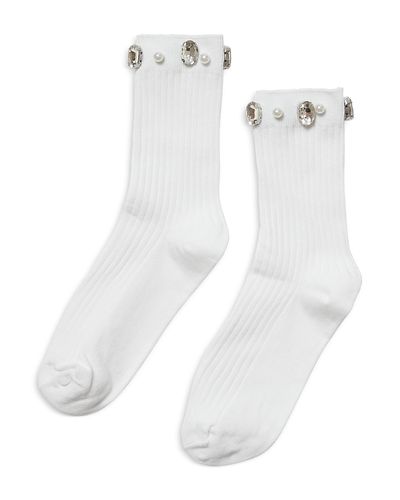 Stems Stems Crystal Ribbed Crew Socks
