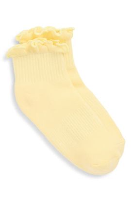 Stems Stems Ruffle Cotton Blend Quarter Socks