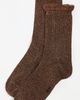Stems Stems Soft Ruffle Metallic Socks Copper One - 2
