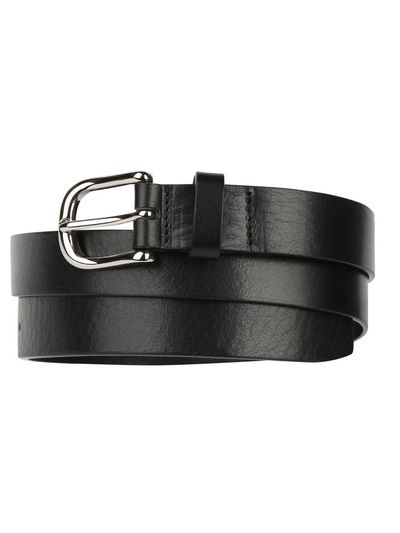 STEP AROUND Italy leather plain belt_BLACK