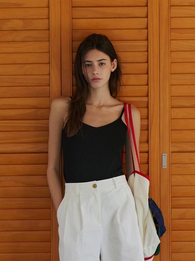STEP AROUND Rany sleevless knit_BLACK