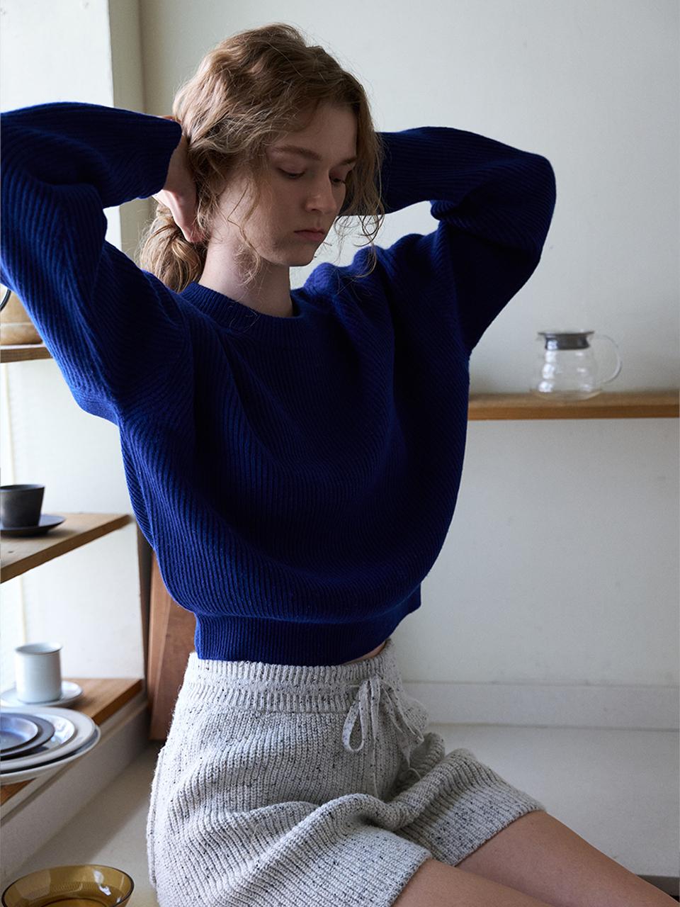 STEP AROUND Series line - Cashmere drop round knit