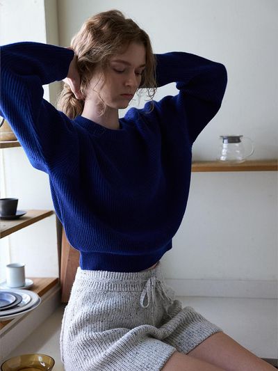 STEP AROUND Series line - Cashmere drop round knit