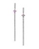 Stephanie Gottlieb Women's 14K White Gold, 0.37 TCW Diamond, & Sapphire Drop Earrings - 1