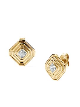 Stephanie Gottlieb Women's 14K Yellow Gold & 1.0 TCW Diamond Asscher Stud Earrings