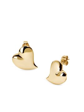 Stephanie Gottlieb Women's 14K Yellow Gold Puffy Heart Stud Earrings