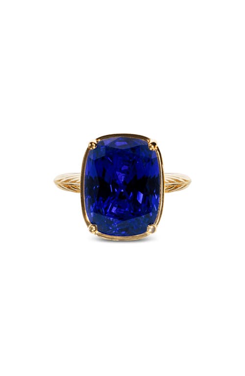 Sterling Forever Sterling Forever 14k Gold Plated Elongated Cushion Stone Ring 
