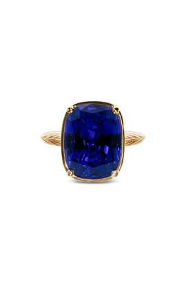 Sterling Forever Sterling Forever 14k Gold Plated Elongated Cushion Stone Ring 