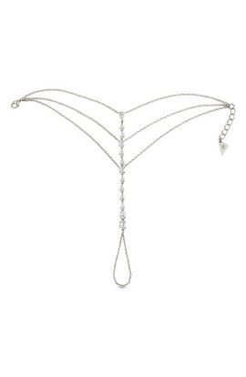 Sterling Forever Sterling Forever Anselma Cubic Zirconia Hand Chain