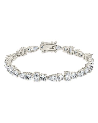 Sterling Forever Sterling Forever Billie Cubic Zirconia Flex Bracelet