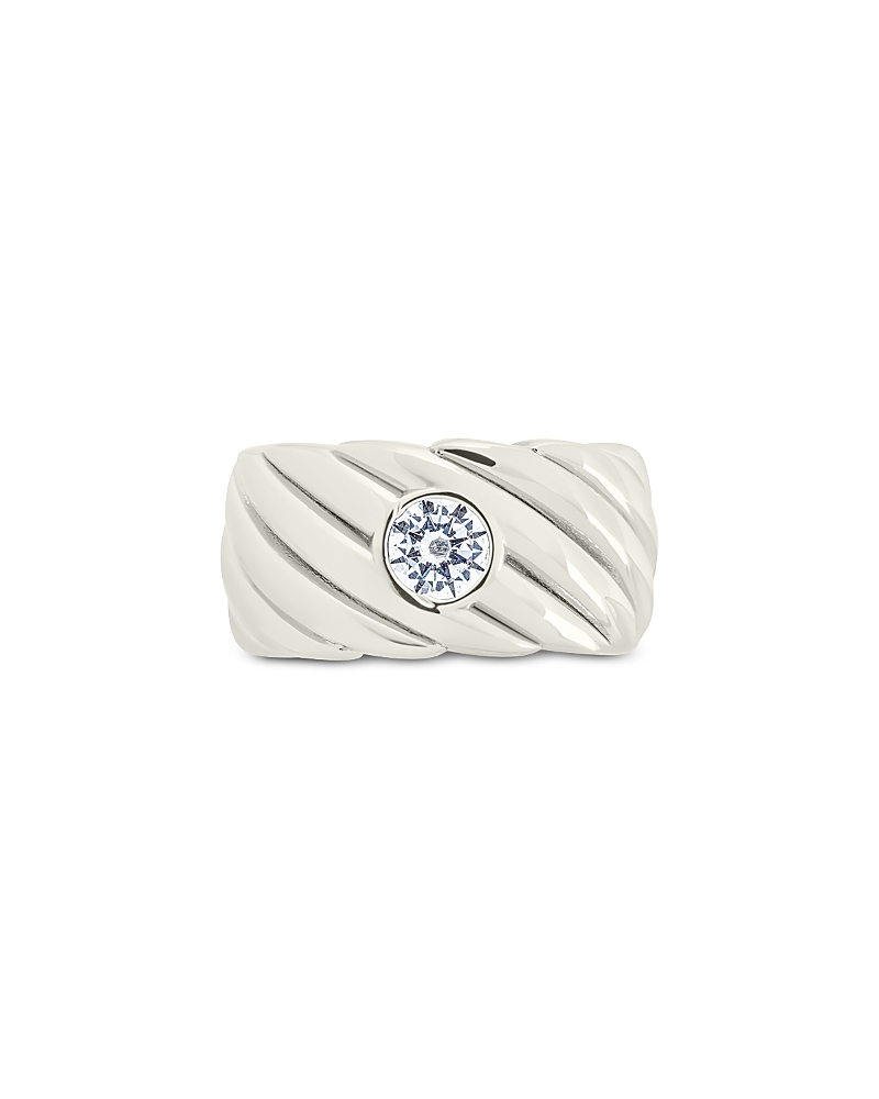Sterling Forever Sterling Forever Blythe Cubic Zirconia Cigar Band Ring