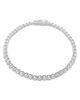 Sterling Forever Sterling Forever Cubic Zirconia Bezel Flex Bracelet - 2