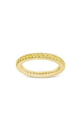 Sterling Forever Sterling Forever Cubic Zirconia Pavé Thin Band Ring