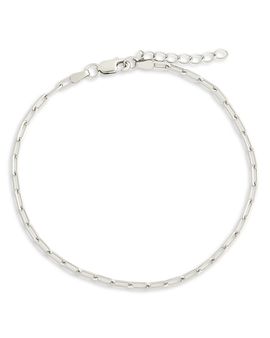 Sterling Forever Sterling Forever Dainty Paperclip Chain Bracelet
